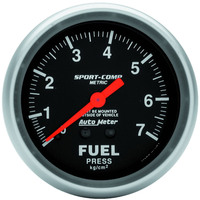 Auto Meter Gauge Sport-Comp Fuel Pressure 2 5/8 in. 7.0KG/CM2 Mechanical Each AMT-3412J