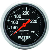 Auto Meter Gauge Sport-Comp Water Temperature 2 5/8 in. 120-240 Degrees F Mechanical Each AMT-3432