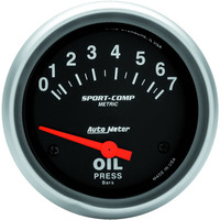 Auto Meter Gauge Sport-Comp Oil Pressure 2 5/8 in. 7 Bar Electrical Each AMT-3522M