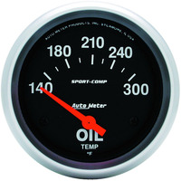 Auto Meter Gauge Sport-Comp Oil Temperature 2 5/8 in. 140-300 Degrees F Electrical Analog Each AMT-3543