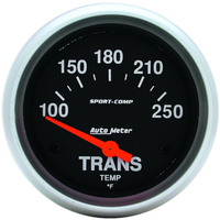 Auto Meter Gauge Sport-Comp Transmission Temperature 2 5/8 in. 100-250 Degrees F Electrical Analog Each AMT-3552