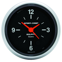 Auto Meter Gauge Analog Sport-Comp Clock 2 5/8 in. 12hr Analog Each AMT-3585