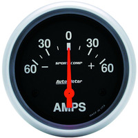 Auto Meter Gauge Sport-Comp AMMETER 2 5/8 in. 60A Electrical  AMT-3586