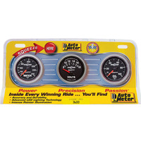 Auto Meter Gauge Kit Sport-Comp Oil Pressure Water Temperature Voltmeter AMT-3600