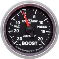 Auto Meter Gauge Sport-Comp II Vacuum/Boost 2 1/16 in. 30 in. Hg/20psi Mechanical Analog Each AMT-3607