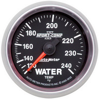 Auto Meter Gauge Sport-Comp II Water Temperature 2 1/16 in. 120-240 Degrees F Mechanical Analog Each AMT-3632