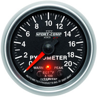 Auto Meter Gauge Sport-Comp II Pyrometer (EGT) 2 1/16 in. 2000 Degrees F Stepper Motor W/Peak & Warn Analog Each AMT-3647