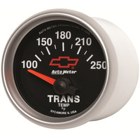 Auto Meter Gauge Sport-Comp II Transmission Temperature 2 1/16 in. 100-250 Degrees F Electrical GM Bowtie Black Analog Each AMT-3649-00406