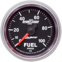 Auto Meter Gauge Sport-Comp II Fuel Pressure 0-100 psi 2 1/16 in. Analog Electrical Each Each AMT-3663