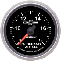 Auto Meter Gauge AIR/FUEL RATIO-WIDEBAND ANALOG 2 1/16 in. 8:1-18:1 Stepper Motor SC II AMT-3670