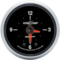 Auto Meter Gauge Analog Sport-Comp II Clock 2 1/16 in. 12hr Each AMT-3685