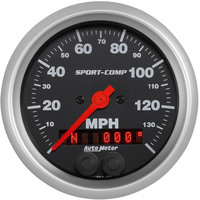 Auto Meter Gauge Sport-Comp Speedometer 3 3/8 in. 140mph GPS Analog Each AMT-3982