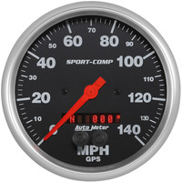 Auto Meter Gauge Sport-Comp Speedometer 5 in. 140mph GPS Analog Each AMT-3983