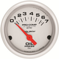 Auto Meter Gauge Ultra-Lite Oil Pressure 2 1/16 in. 7 Bar Electrical Each AMT-4327M