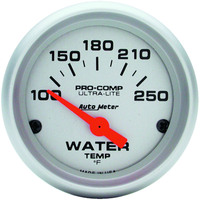 Auto Meter Gauge Ultra-Lite Water Temperature 2 1/16 in. 100-250 Degrees F Electrical Each AMT-4337