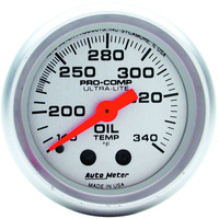 Auto Meter Gauge Ultra-Lite OIL TANK Temperature 2 1/16 in. 140-340 Degrees F Mechanical  AMT-4346