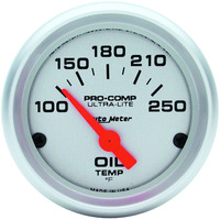 Auto Meter Gauge Ultra-Lite Oil Temperature 2 1/16 in. 100-250 Degrees F Electrical Analog Each AMT-4347