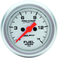 Auto Meter Gauge Ultra-Lite Fuel Pressure 0-15 psi 2 1/16 in. Analog Electrical Each Each AMT-4361