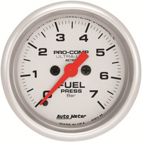 Auto Meter Gauge Ultra-Lite Fuel Pressure 2 1/16 in. 7 Bar Electrical Each AMT-4363M