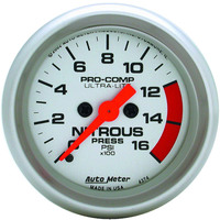 Auto Meter Gauge Ultra-Lite Nitrous Pressure 2 1/16 in. 1600psi Digital Stepper Motor Analog Each AMT-4374