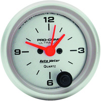 Auto Meter Gauge Analog Ultra-Lite Clock 2 1/16 in. 12hr Analog Each AMT-4385