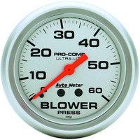 Auto Meter Gauge Ultra-Lite Blower Pressure 2 5/8 in. 60psi Mechanical Each AMT-4402