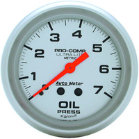 Auto Meter Gauge Ultra-Lite Oil Pressure 2 5/8 in. 7.0KG/CM2 Mechanical Each AMT-4421J