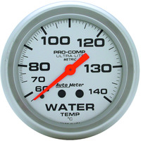 Auto Meter Gauge Ultra-Lite Water Temperature 2 5/8 in. 60-140 Degrees C Mechanical Each AMT-4431M