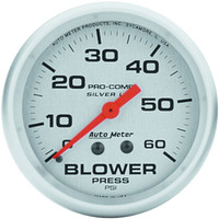 Auto Meter Gauge Ultra-Lite Blower Pressure 2 5/8 in. 60psi Liquid Filled Mechanical Each AMT-4602