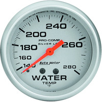 Auto Meter Gauge Ultra-Lite Water Temperature 2 5/8 in. 140-280 Degrees F Liquid Filled Mechanical Analog Each AMT-4631