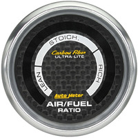 Auto Meter Gauge Carbon Fiber AIR/FUEL RATIO-NARROWBAND 2 1/16 in. LEAN-RICH LED ARRAY  AMT-4775