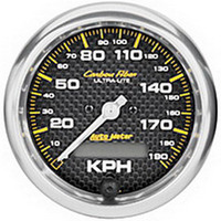 Auto Meter Gauge Carbon Fiber Speedometer 3 3/8 in. 190km/h Electric Programmable Each AMT-4787M