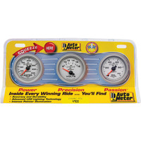 Auto Meter Gauge Set Ultra-Lite II Analog Oil Pressure Voltmeter Water Temperature 2 1/16 in. Kit AMT-4900