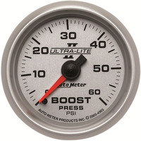 Auto Meter Gauge Ultra-Lite II Boost 2 1/16 in. 60psi Mechanical Analog Each AMT-4905