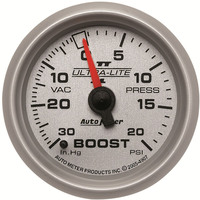 Auto Meter Gauge Ultra-Lite II Vacuum/Boost 2 1/16 in. 30 in. Hg/20psi Mechanical Analog Each AMT-4907