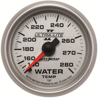 Auto Meter Gauge Ultra-Lite II Water Temperature 2 1/16 in. 140-280 Degrees F Mechanical Analog Each AMT-4931