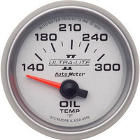 Auto Meter Gauge Ultra-Lite II Oil Temperature 2 1/16 in. 140-300 Degrees F Electrical Analog Each AMT-4948