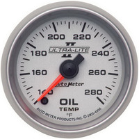 Auto Meter Gauge Ultra-Lite II Oil Temperature 2 1/16 in. 140-280 Degrees F Digital Stepper Motor Analog Each AMT-4956