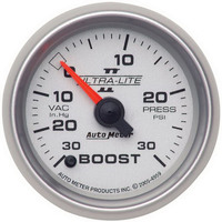 Auto Meter Gauge Ultra-Lite II Vacuum/Boost 2 1/16 in. 30 in. Hg/30psi Digital Stepper Motor Each AMT-4959