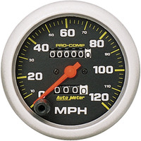 Auto Meter Gauge Pro-Comp Speedometer 3 3/8 in. 120mph Mechanical Analog Each AMT-5152