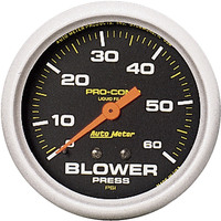 Auto Meter Gauge Pro-Comp Blower Pressure 2 5/8 in. 60psi Liquid Filled Mechanical Analog Each AMT-5402