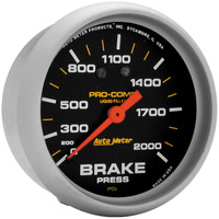 Auto Meter Gauge Pro-Comp Brake Pressure 2 5/8 in. 2000psi Liquid Filled Mechanical Analog Each AMT-5426