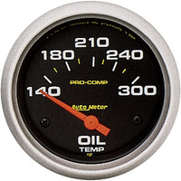 Auto Meter Gauge Pro-Comp Oil Temperature 2 5/8 in. 140-300 Degrees F Electrical Analog Each AMT-5447