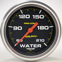 Auto Meter Gauge Pro-Comp LOW Water Temperature 2 5/8 in. 60-210 Degrees F Digital Stepper Motor Analog Each AMT-5469