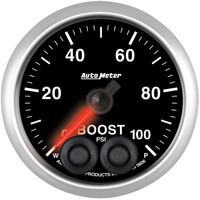 Auto Meter Gauge Elite Series Boost 2 1/16 in. 100psi Digital Stepper Motor W/Peak & Warn Each AMT-5606