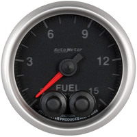 Auto Meter Gauge Elite Series Fuel Pressure 2 1/16 in. 15psi Stepper Motor W/Peak & Warn Analog Each AMT-5667