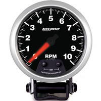 Auto Meter Gauge Elite Series Tachometer 3 3/4 in. 0-10K RPM Pedestal w/ Shift Light & Peak Memory Each AMT-5690