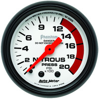 Auto Meter Gauge Phantom Nitrous Pressure 2 1/16 in. 2000psi Mechanical Analog Each AMT-5728