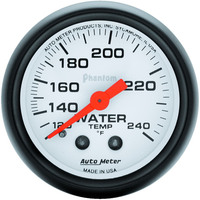 Auto Meter Gauge Phantom Water Temperature 2 1/16 in. 120-240 Degrees F Mechanical Analog Each AMT-5732