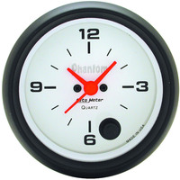 Auto Meter Gauge Analog Phantom Clock 2 1/16 in. 12hr Analog Each AMT-5785